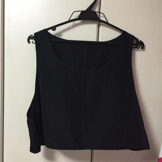 アメリカンアパレル(American Apparel)の黒シルキークロップタンク🐼(Tシャツ(半袖/袖なし))