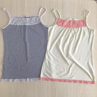 ジーユー(GU)のもこ太様専用☆美品 GUレースキャミ2枚組(キャミソール)