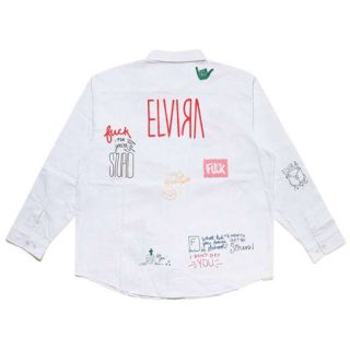 オフホワイト(OFF-WHITE)のELVIRA エルビラ SCRIBBLE LS SHIRT オーバーサイズ(シャツ)