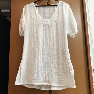 ザラ(ZARA)のZARA リネン トップス(シャツ/ブラウス(半袖/袖なし))