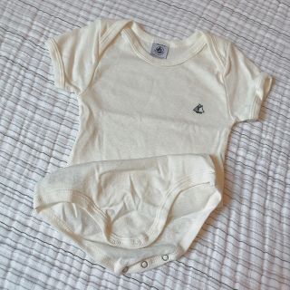 プチバトー(PETIT BATEAU)のプチバトー 19SS コットンリネン半袖ボディ 36m 1枚(下着)