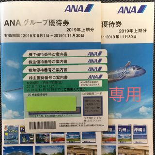 エーエヌエー(ゼンニッポンクウユ)(ANA(全日本空輸))のANA株主優待券4枚＋グループ優待券２冊(その他)