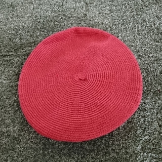 サマンサモスモス(SM2)のサマンサモスモス夏用ペーパーベレー帽レッド(ハンチング/ベレー帽)
