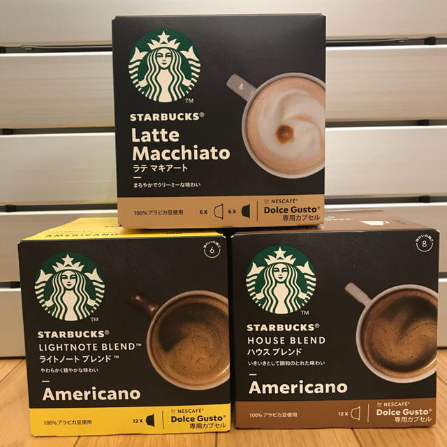 Starbucks Coffee(スターバックスコーヒー)のおウチでスタバ☆*:.ドルチェグスト..:*☆新品・未開封3個セット！ 食品/飲料/酒の飲料(コーヒー)の商品写真