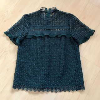 ザラ(ZARA)のZARA レース編み デザイントップス Ｓ(カットソー(半袖/袖なし))