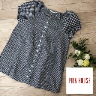 ピンクハウス(PINK HOUSE)のBABY PINK HOUSE ギンガムチェックのブラウス♡サイズ135-140(ブラウス)