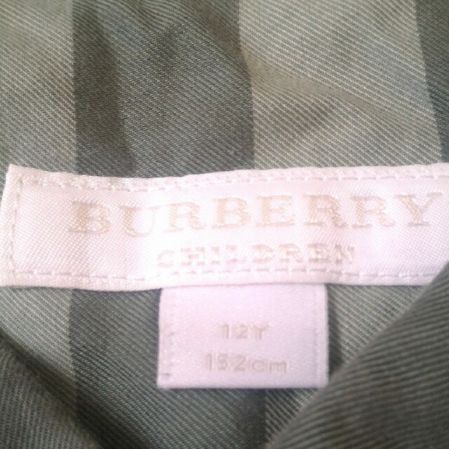 BURBERRY(バーバリー)のBurberry140〜150グリーンチェックシャツ キッズ/ベビー/マタニティのキッズ服男の子用(90cm~)(ブラウス)の商品写真