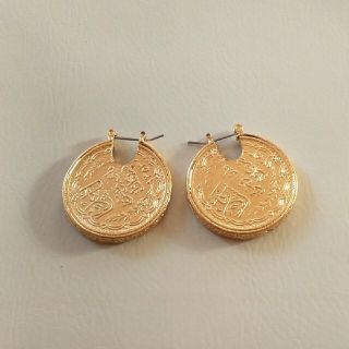 コイン風 ピアス 大きめ 横向き(ピアス)