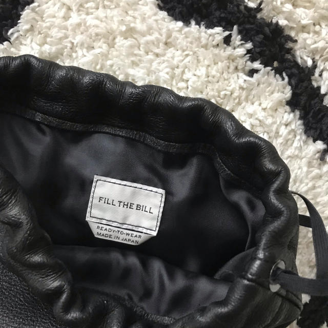 UNITED ARROWS(ユナイテッドアローズ)のFILLTHE BILL フィルザビル 巾着バッグ ブラック レディースのバッグ(ショルダーバッグ)の商品写真