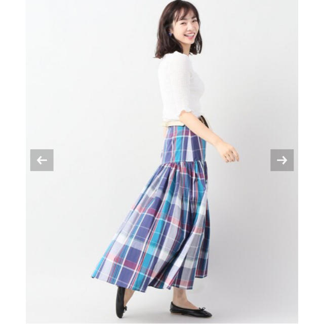 IENA(イエナ)のIENA マドラスチェック マキシスカート 完売 レディースのスカート(ロングスカート)の商品写真