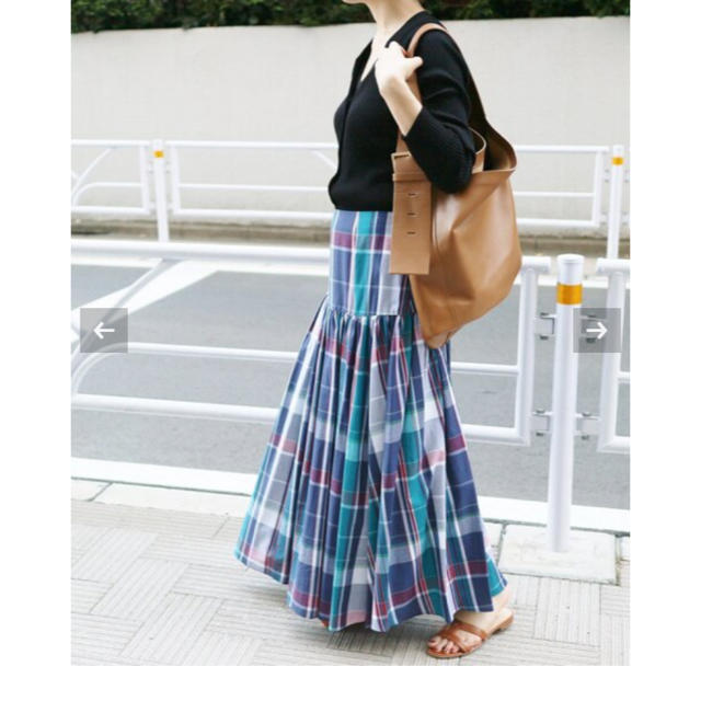 IENA(イエナ)のIENA マドラスチェック マキシスカート 完売 レディースのスカート(ロングスカート)の商品写真