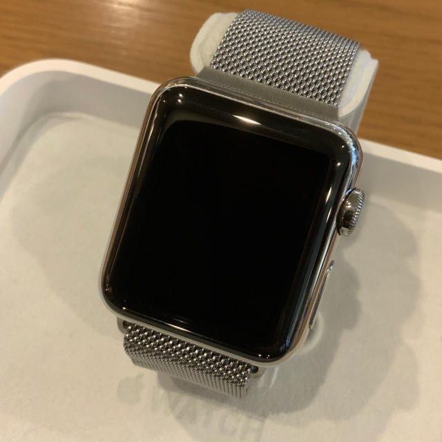 Apple Watch(アップルウォッチ)の(純正品) Apple Watch 初代 38mm ステンレス シルバー メンズの時計(腕時計(デジタル))の商品写真