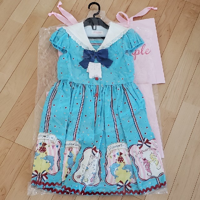 専用♥シャーリーテンプル♥マカロンワンピース♥110cm♥ネイビーワンピース