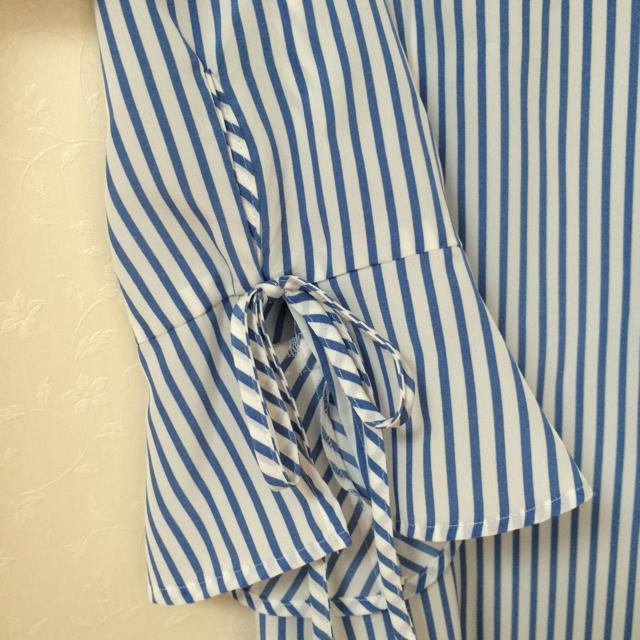 Rirandture(リランドチュール)の5部袖リボンゆるシャツブラウス レディースのトップス(シャツ/ブラウス(長袖/七分))の商品写真