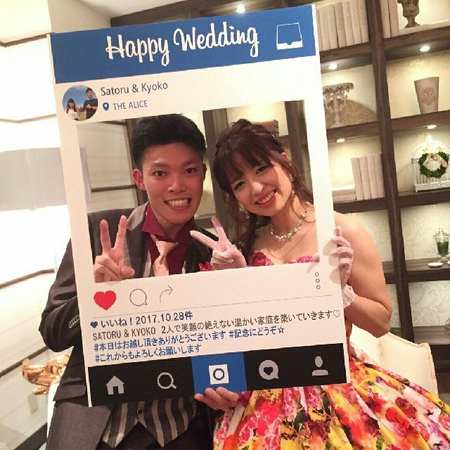 結婚式ウェルカムボード ペーパープロップス フォトプロップス インスタフレームハンドメイド