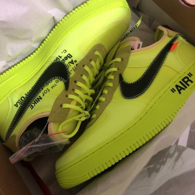 OFF-WHITE(オフホワイト)のNIKE AIR FORCE 1 OFF WHITE VOLT メンズの靴/シューズ(スニーカー)の商品写真