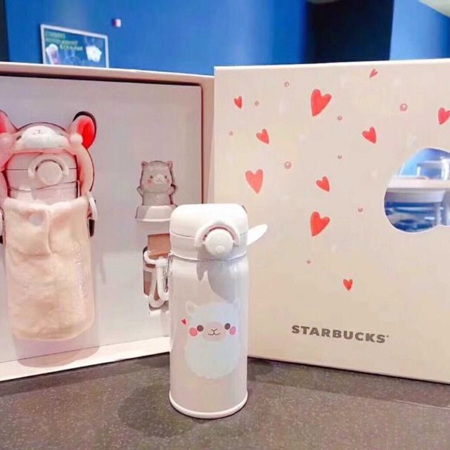 Starbucks Coffee(スターバックスコーヒー)のゆずりんご¨̮❁様専用　スタバ　サーモス　アルパカ　魚鱗　ステンレス　タンブラー キッズ/ベビー/マタニティの授乳/お食事用品(水筒)の商品写真