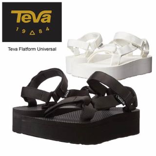 テバ(Teva)のteva / FLAT FORM UNIVERSAL 厚底サンダル BLACK(サンダル)