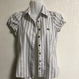 バーバリーブルーレーベル(BURBERRY BLUE LABEL)の(美品)カッコいいバーバリー半袖(シャツ/ブラウス(半袖/袖なし))