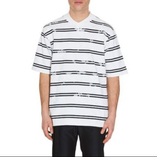 サカイ(sacai)の【新品定価31320円】sacai 18ss ブリーチ加工 ボーダー Tシャツ (Tシャツ/カットソー(半袖/袖なし))