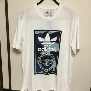 アディダス(adidas)の新品タグ付 adidas アディダスオリジナルスTシャツ 白 XLサイズ(Tシャツ/カットソー(半袖/袖なし))