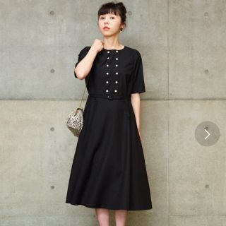 ドットアンドストライプスチャイルドウーマン(Dot&Stripes CHILDWOMAN)のDot&Stripes childwoman トロダブルボタンワンピース(ひざ丈ワンピース)