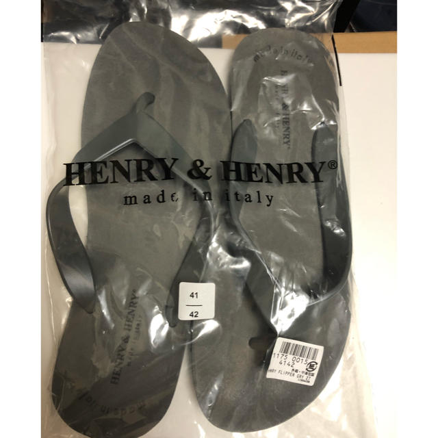 新品★Henry&Henry フリッパー チャコールグレー 41-42 メンズの靴/シューズ(サンダル)の商品写真