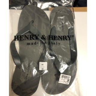 新品★Henry&Henry フリッパー チャコールグレー 41-42(サンダル)