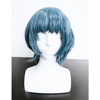 コスプレ ショートウィッグ ボブ サックスブルー(ウィッグ)