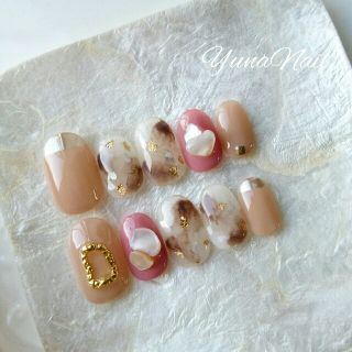 ニュアンスネイル♡ショートオーバル