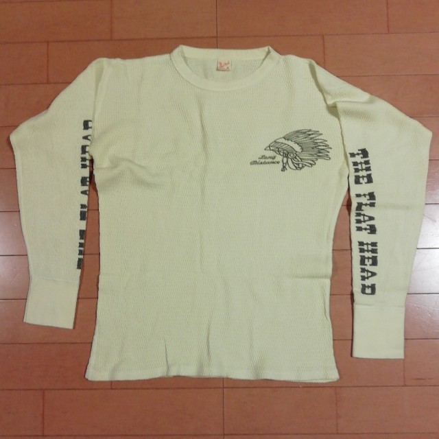 THE FLAT HEAD(フラットヘッド)のフラットヘッド サーマル 38　motorcycle race イエロー メンズのトップス(Tシャツ/カットソー(七分/長袖))の商品写真