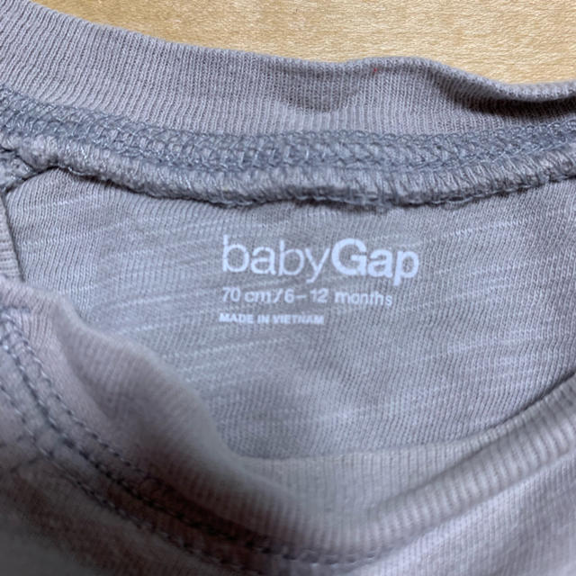 babyGAP(ベビーギャップ)のGAP ロンパース 70 ベビーギャップ ゾウ グレー 動物 サファリ 半袖 キッズ/ベビー/マタニティのベビー服(~85cm)(ロンパース)の商品写真