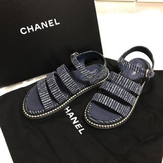 シャネル(CHANEL)の新品未使用 シャネル パール ツイード サンダル(サンダル)