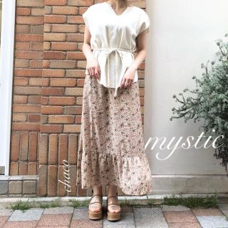 ミスティック(mystic)の新作🍋¥7452【mystic】花柄ティアードマキシスカート ロングスカート(ロングスカート)