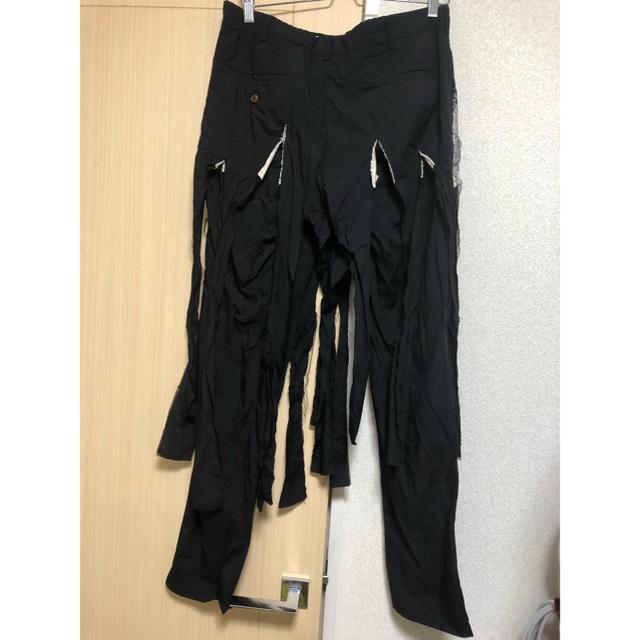 ブリヤンテス・レッド BLACK comme des garçons 短冊 スラックス