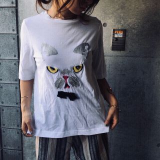 ミュベールワーク(MUVEIL WORK)の最終●新品未使用∞ MUVEIL ネコ刺繍T ミュベール cat(Tシャツ(半袖/袖なし))