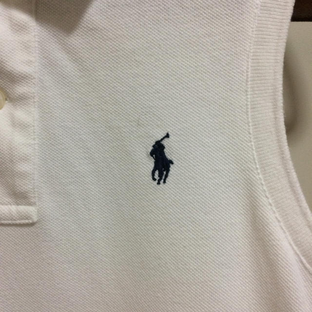 Ralph Lauren(ラルフローレン)のラルフローレン 白 ノースリーブ ポロシャツ レディースのトップス(ポロシャツ)の商品写真