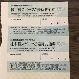 東急不動産　株主様スポーツご優待共通券　２枚(その他)