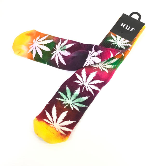 HUF(ハフ)の■HUF ロングソックス 大麻柄 メンズのレッグウェア(ソックス)の商品写真