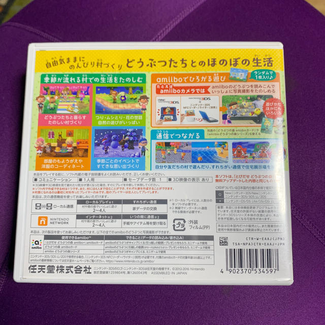 ニンテンドー3DS(ニンテンドー3DS)のとびだせどうぶつの森 エンタメ/ホビーのゲームソフト/ゲーム機本体(携帯用ゲームソフト)の商品写真