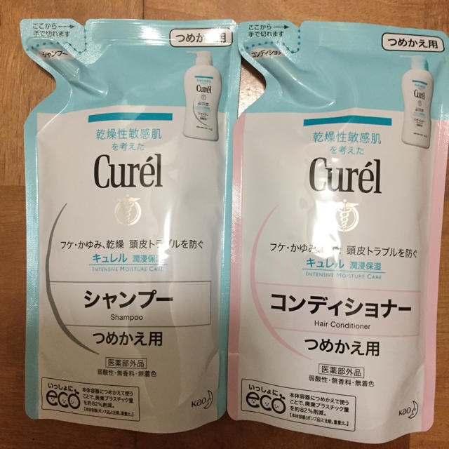 Curel(キュレル)のキュレル   シャンプー コンディショナー つめかえ ひとつずつ コスメ/美容のヘアケア/スタイリング(シャンプー)の商品写真