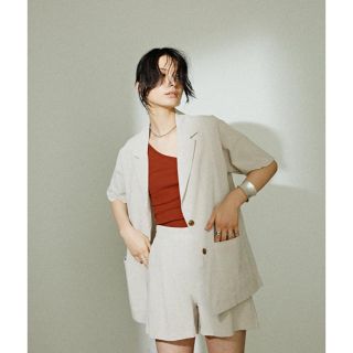 マウジー(moussy)のstylemixer リネンライクジャケット(シャツ/ブラウス(半袖/袖なし))