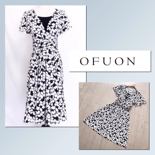 OFUON(オフオン)のOFUON オフオンカシュクール風 ワンピース レディースのワンピース(ひざ丈ワンピース)の商品写真