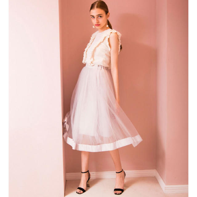 eimy istoire(エイミーイストワール)のエイミーストワール チュールボリュームスカート 美品 レディースのスカート(ひざ丈スカート)の商品写真