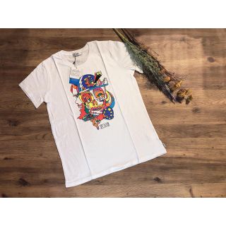 ロデオクラウンズワイドボウル(RODEO CROWNS WIDE BOWL)の【新品】RCWB*プリントTシャツ*ホワイト白*M(Tシャツ(半袖/袖なし))