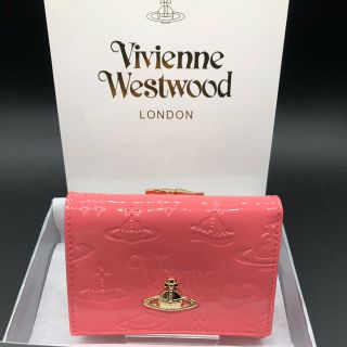 ヴィヴィアンウエストウッド(Vivienne Westwood)の【新品・正規品】ヴィヴィアンウエストウッド 折り財布 110 ピンク エナメル(財布)