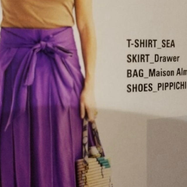 Drawer(ドゥロワー)のドゥロワー パープルスカート レディースのスカート(ひざ丈スカート)の商品写真
