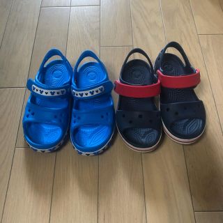 クロックス(crocs)のcrocs キッズ サンダル ミッキー ディズニー c10 c11 2足セット(その他)