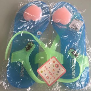 スイマー(SWIMMER)の新品 swimmer ブルー ハート Lサイズ(サンダル)