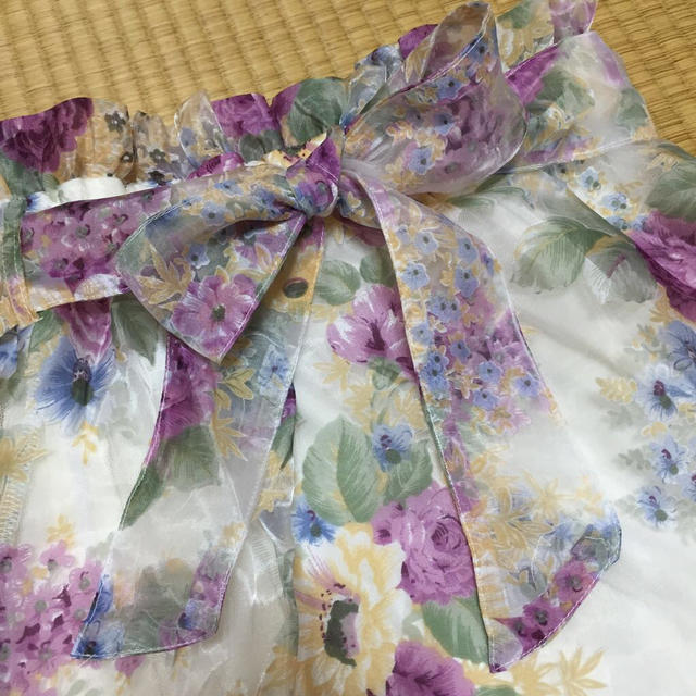 GRL(グレイル)の花柄オーガンジーハイウエストスカート レディースのスカート(ひざ丈スカート)の商品写真